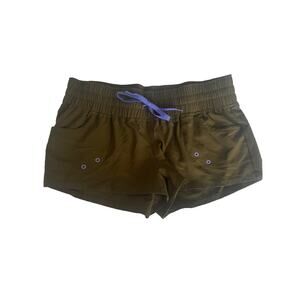 Patagonia Women’s Active Shorts Medium Olive W/purple details